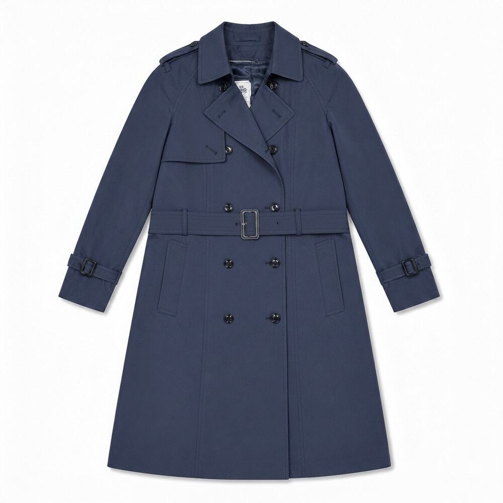 US Air Force Military Trench Coat Womens 12R Blue Removable Liner DLA Defender